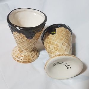 Ice cream cone cup porcelain mug